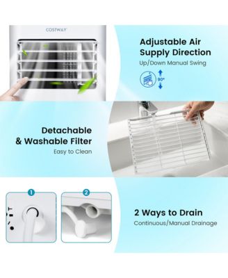  10000 BTU Portable Air Conditioner 4-in-1 AC with Cool Fan Humidifier Sleep Mode