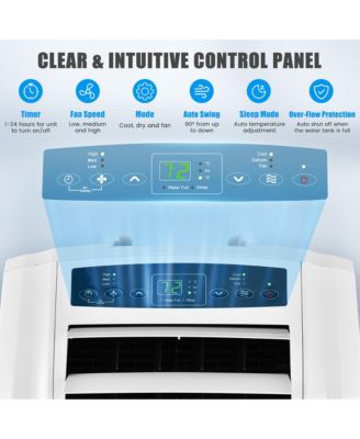  11,500 BTU Dual Hose Portable Air Conditioner 3-in-1 AC Unit with Remote Control