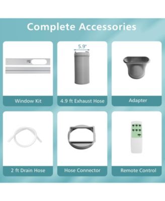  5200 BTU (8000 BTU ASHRAE) Portable Air Conditioner 3-in-1 AC Unit w/ Cool Dehum Fan Sleep Mode