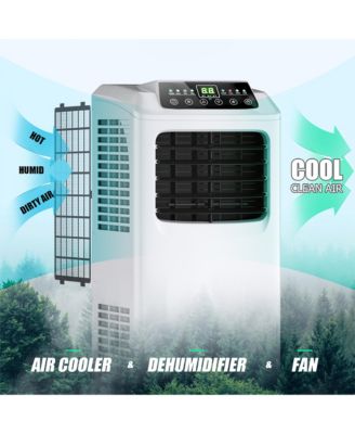  9,000 BTU Portable Air Conditioner & Dehumidifier Function Remote w/ Window Kit