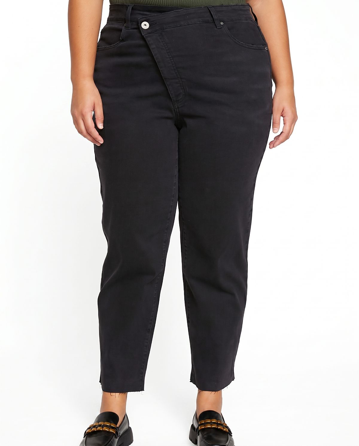 Universal Standard Women's Plus Katie High Rise Crossover Jeans