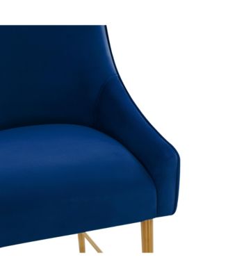  Beatrix Velvet Bar Stool - Gold Legs