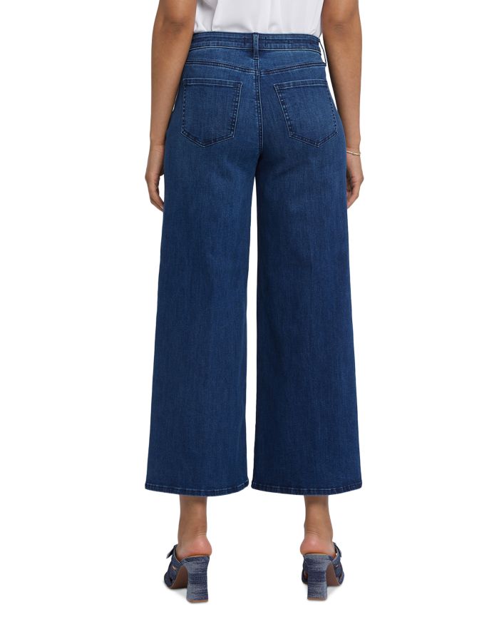 Brodi High Rise Wide Leg Ankle Jeans Ibiza Blue