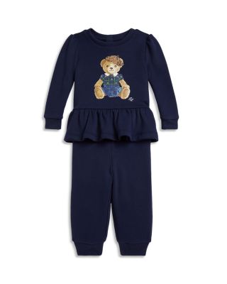 Girls' Polo Bear Fleece Sweatshirt & Pant Set - Baby