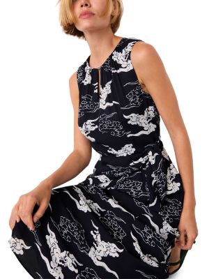 Cloud Tie Waist Midi Dress