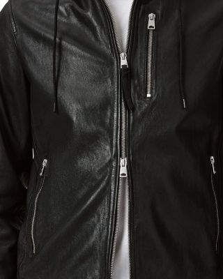 Ashton Hooded Leather Jacket