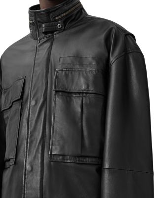Halton Relaxed Fit Leather Jacket