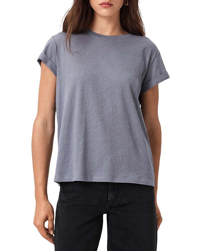 Allsaints Anna Cotton Tee In Gray