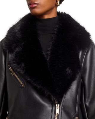 Walt Faux Shearling Moto Jacket