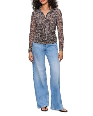 Dreamgirl Cat Print Blouse