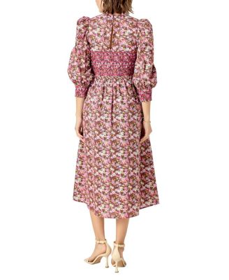  Women's Smocked Midi Dress