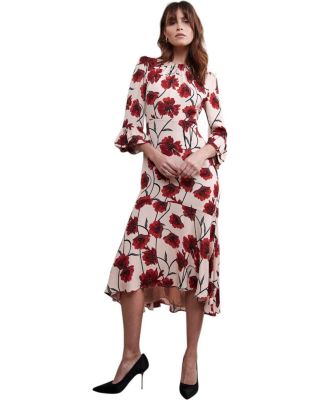 Women's Floral Print Midi Dress