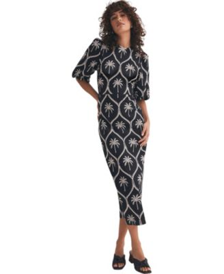  Women's Palm Printed Dress