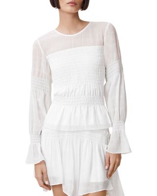 ALLSAINTS - Pamela Shirred Peplum Top