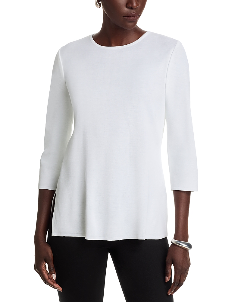 Misook Jewel Neck 3/4 Sleeve Top