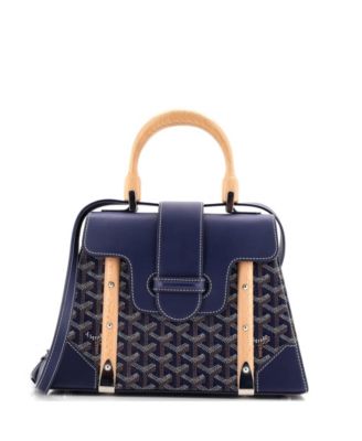 Pre-Owned Goyard - PM Saigon Top Handle Bag Coated Canvas with Leather