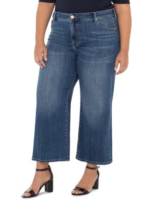 Stride High Rise Cropped Wide Leg Jeans in Wabash