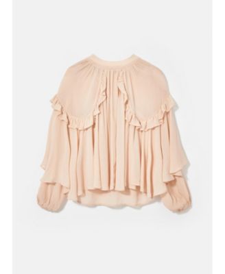  Women's Cape Ruffle Blouse