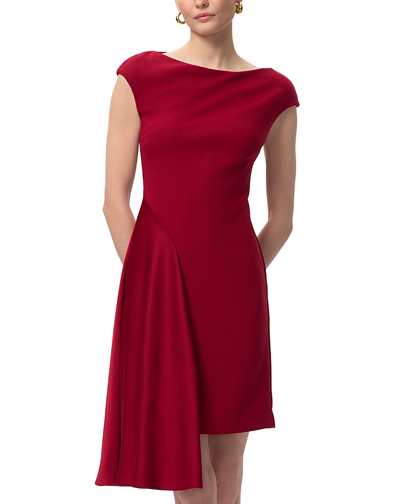 Herve Leger The Bethany Asymmetric Dress In Red