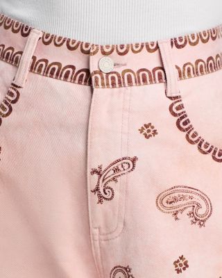 Akia High Rise Straight Jeans in Pink