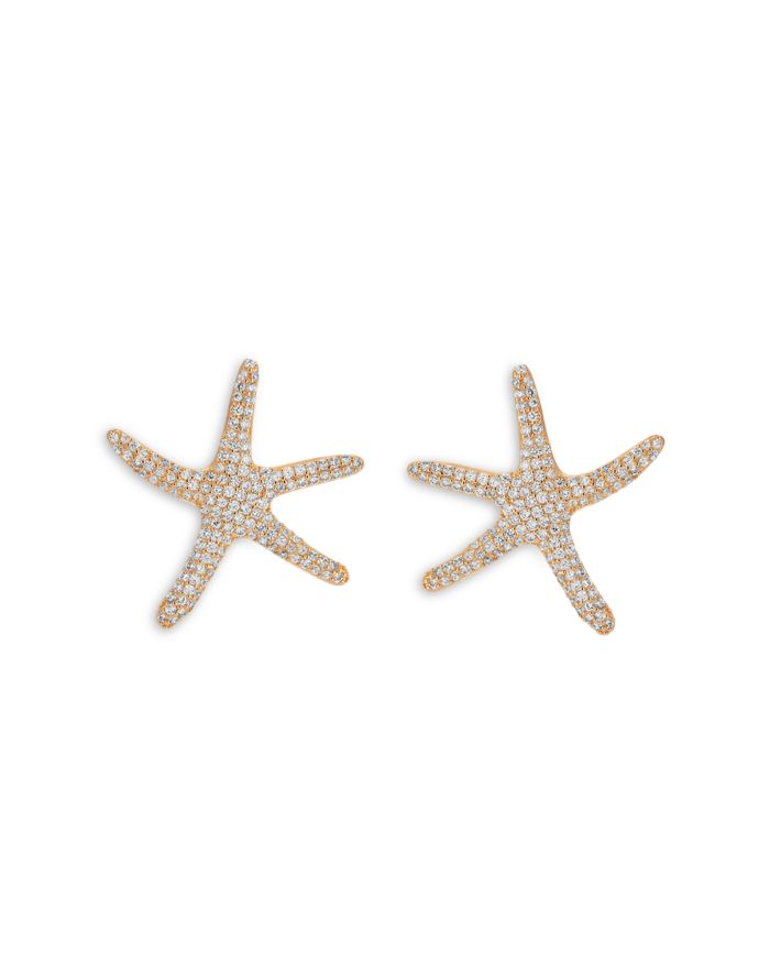 Pavé Starfish Statement Stud Earrings