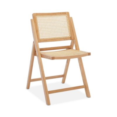 Desiree Cane Folding Dining Chairs, Set of 2