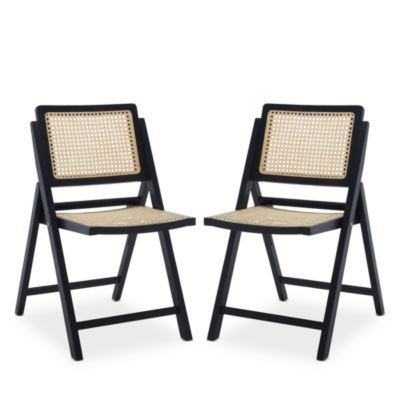 Safavieh - Desiree Cane Folding Dining Chairs, Set of 2