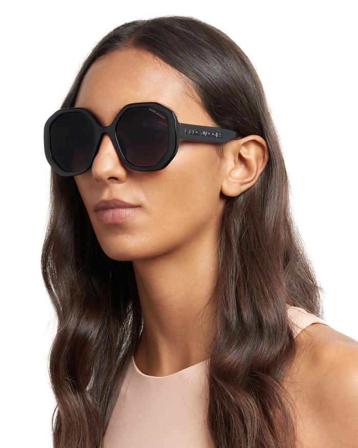 Round Geometrical Sunglasses, 53mm
