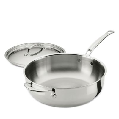 ProBond&amp;reg; Luxe 5-Quart Professional Clad Stainless Steel Essential Pan with Lid