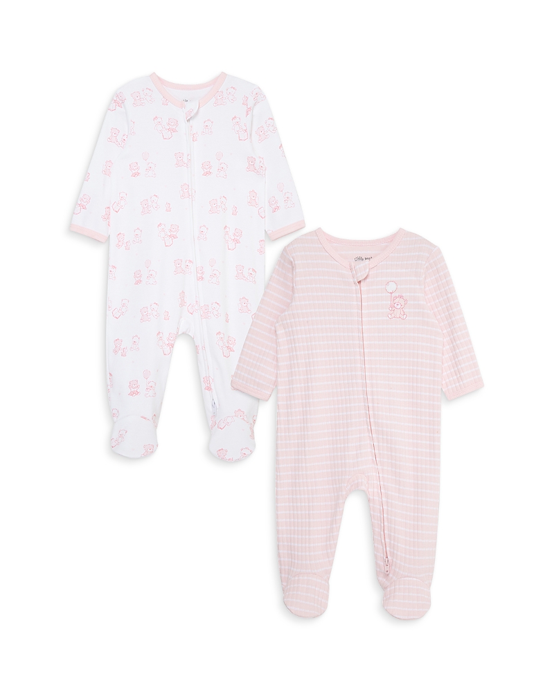 Little Me Girls' Bear Footies, Pack Of 2 - Baby In Multi