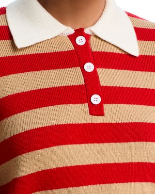 Cindy Striped Johnny Collar Sweater