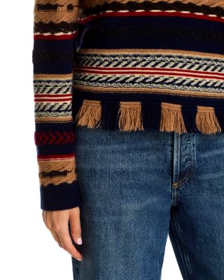 Western Stripe Crewneck Sweater