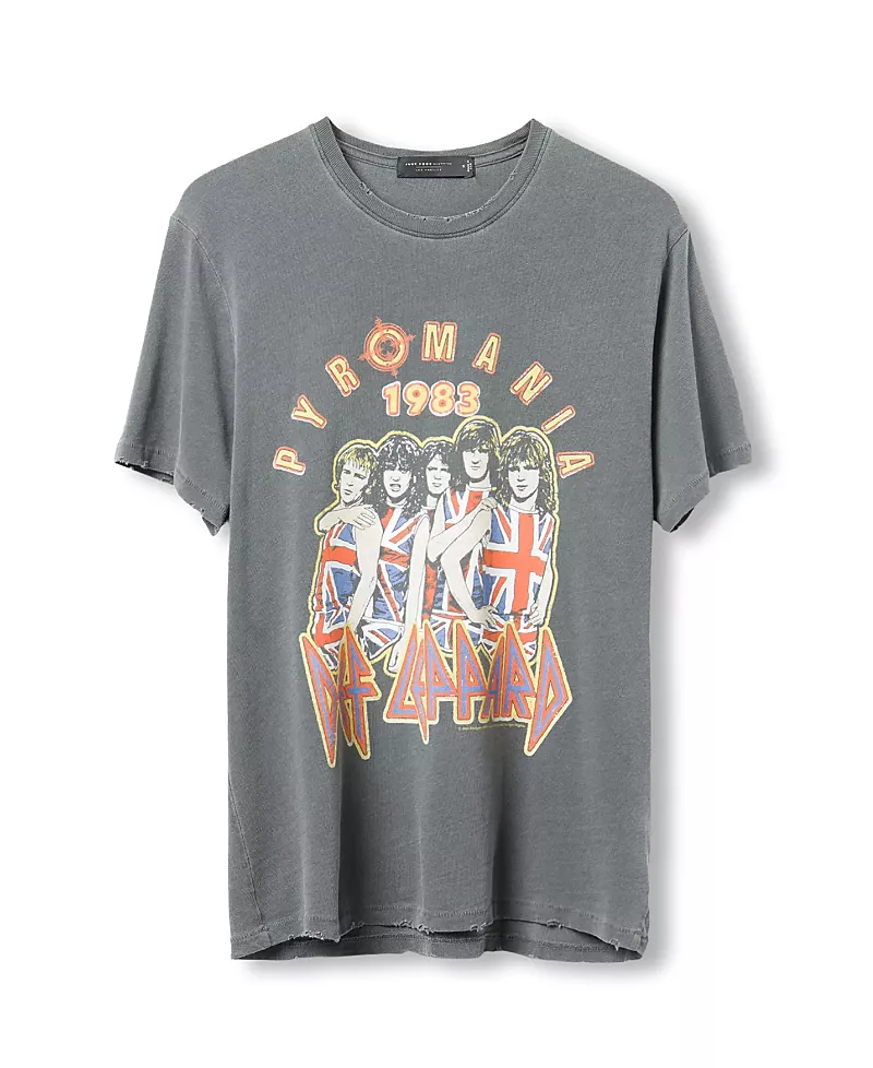 Junk Food Clothing Unisex Def Leppard Pyromania Vintage Tee