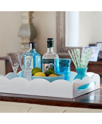 Scalloped Ottoman Tray, 17&amp;quot; x 13&amp;quot;