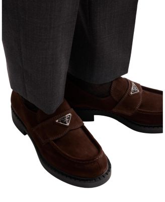  Men's Chocolate Suede Loafers