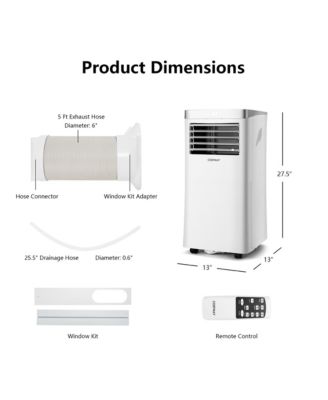  8000 BTU Portable Air Conditioner 3-in-1 Air Cooler with Remote Control