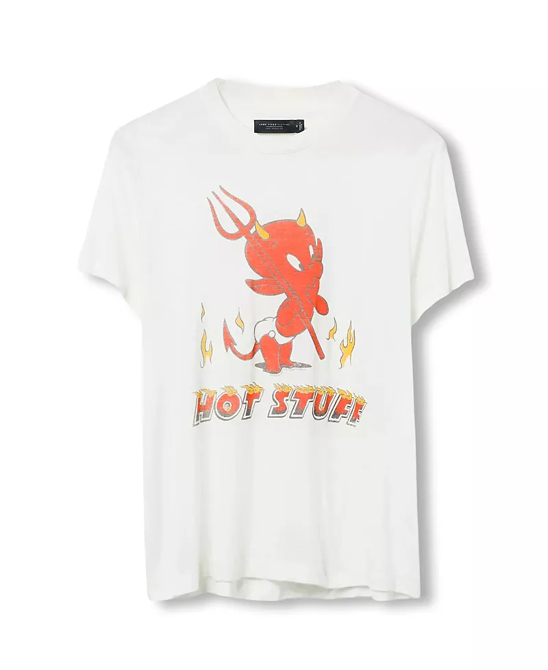 Junk Food Clothing Women's Hot Stuff The Little Devil Vintage Tissue Tee