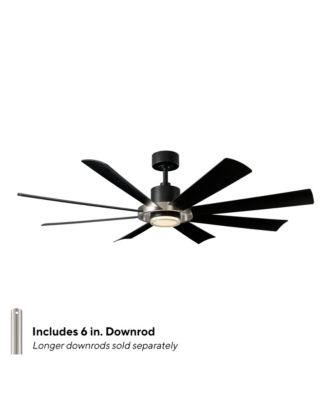 Fans Aura 60in Selectable 2700-3000-4000-5000K LED Indoor or Outdoor Smart Home Ceiling Fan