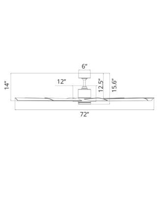 Fans Aura 72in Selectable 2700-3000-4000-5000K LED Indoor or Outdoor Smart Home Ceiling Fan