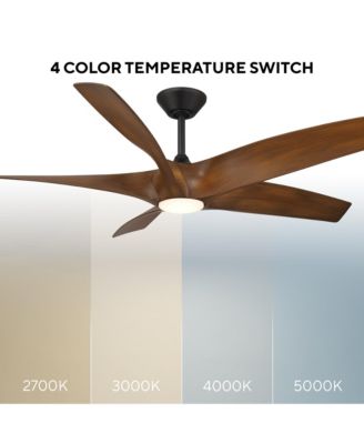  Fans Zephyr 62in Selectable 2700-3000-4000-5000K LED Indoor or Outdoor Smart Home Ceiling Fan
