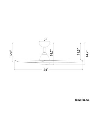 Skylark 54" Selectable 2700-3000-4000-5000K LED Indoor or Outdoor Smart Home Ceiling Fan