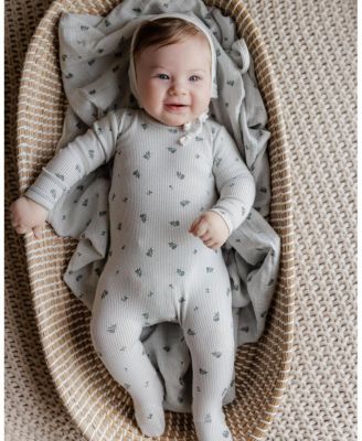  Ely's & Co. Unisex Berry Collection Footie + Bonnet - Baby