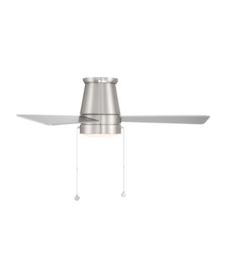 Fans Hug 44in Selectable 2700-3000-4000-5000K LED Indoor or Outdoor Flush Mount Pull Chain Ceiling Fan