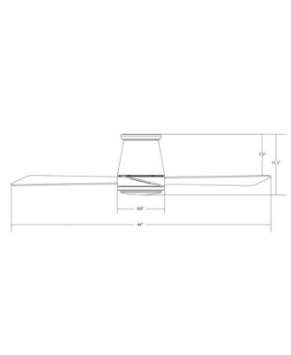 Smart Fans Hug 44in 3000K LED Indoor or Outdoor Flushmount Smart Compatible Ceiling Fan