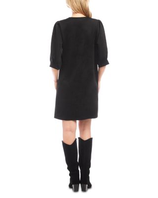 Faux Suede Shift Dress