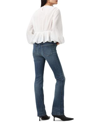 Haldan High Rise Slim Bootcut Jeans in Washed Indigo