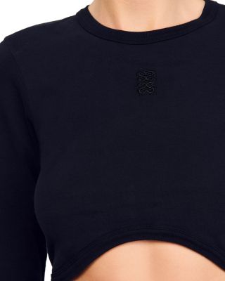 Cropped Embroidered Tee