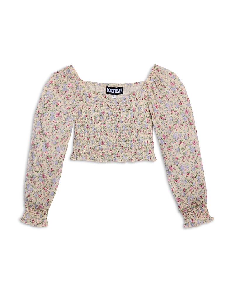 Katiejnyc Girls' Chloe Top - Big Kid In Neutral