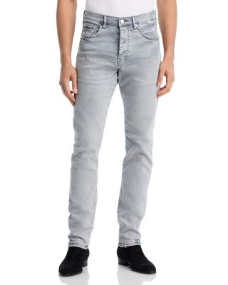 Purple Brand - Slim Fit Alloy Studded Trim Jeans in Gray