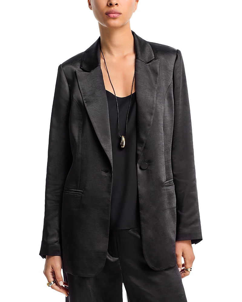 Aqua Satin Blazer - Exclusive